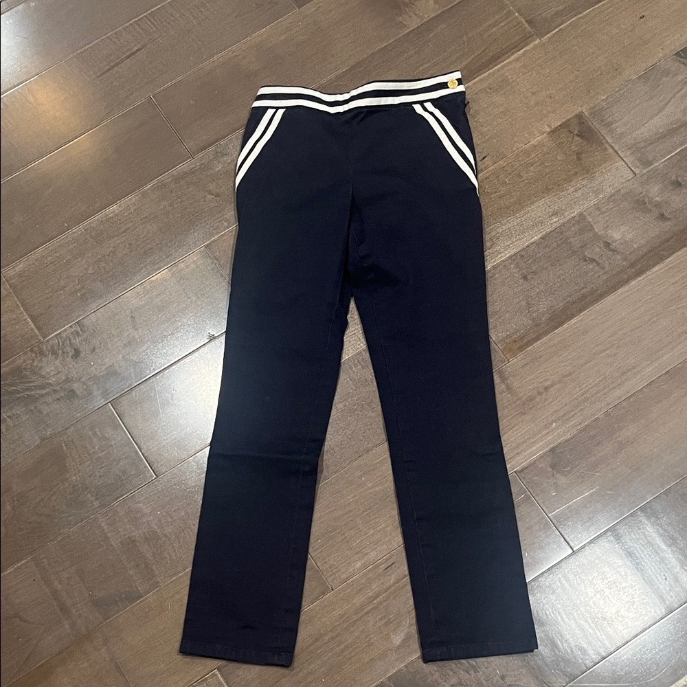 Brooks Brothers Kids Navy Blue Trousers with White Trim